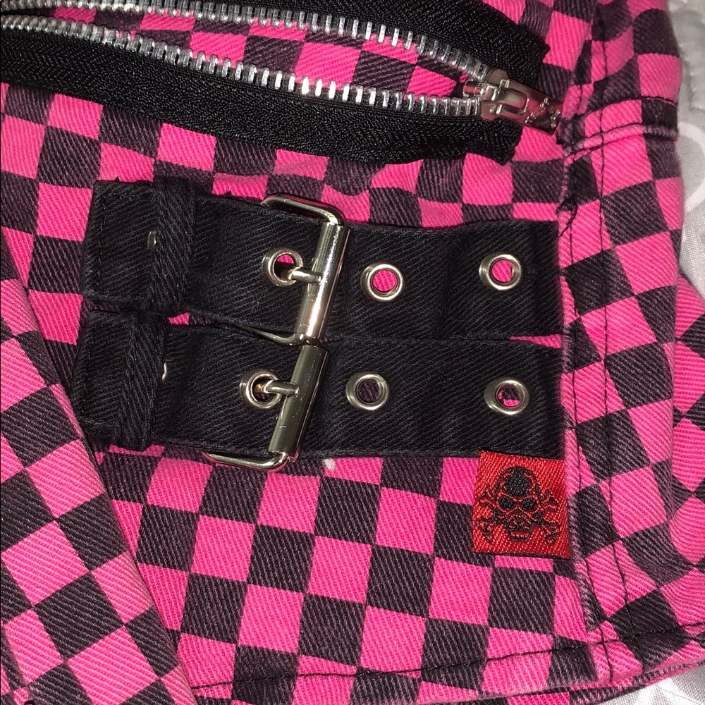 TRIPP NYC 1990-2000 Pink and Black Checkered denim - Picture 2 of 3